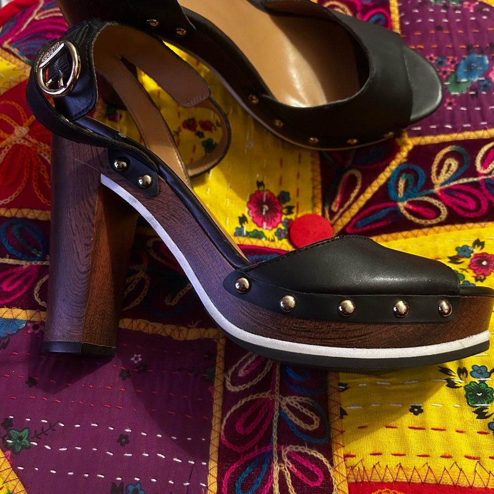 Tommy Hilfiger Black Strappy Heels